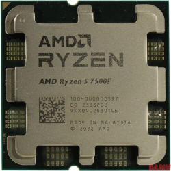 CPU AMD Ryzen 5 7500F OEM (100-000000597) {Base 3,70GHz, Turbo 5,00GHz, without graphics, L3 32Mb, TDP 65W, AM5}