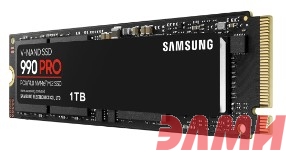 Твердотельный диск 1TB Samsung 990 PRO, M.2, PCI-E 4.0 x4, TLC 3D NAND [R/W - 7450/6900 MB/s] /EU [MZ-V9P1T0BW]