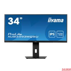 LCD IIYAMA 34" XUB3493WQSU-B5 {IPS 3440x1440 75Hz 4ms 400cd 8bit 2xHDMI2.0 DisplayPort1.2 2xUSB3.0 HAS Pivot 2x5W VESA}