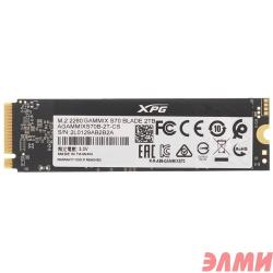 SSD 2TB A-DATA XPG GAMMIX S70 Blade, M.2 2280, PCI-E 4x4, [R/W -7400/6400 MB/s] 3D-NAND TLC AGAMMIXS70B-2T-CS