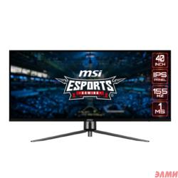 LCD MSI 40" MAG401QR черный {IPS 3440x1440 155Hz 1ms 21:9  матовая 400cd 178/178 10bit(8bit+FRC) 2xHDMI2.0  DisplayPort 2xUSB2.0 USB-C2.0(65W) VESA}