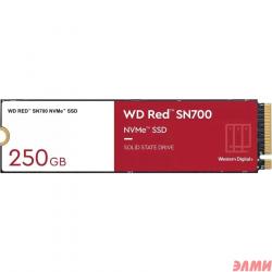 Твердотельный накопитель  250GB SSD WD RED SN700 NVMe M.2 PCI-E R3100Mb/s, W1600MB/s WDS250G1R0C