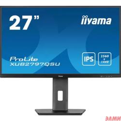 LCD IIYAMA 27" XUB2797QSU-B1 черный {IPS 2560x1440 100Hz 1ms 250cd 2xHDMI2.0 DisplayPort 2xUSB3.2 2x2W HAS Pivot}