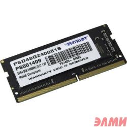 Patriot DDR4 SODIMM 8GB PSD48G240081S PC4-19200, 2400MHz