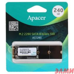 M.2 2280 240GB Apacer AST280 Client SSD AP240GAST280-1 SATA 6Gb/s, 520/495, IOPS 84K, TLC, (914101) Retail (914101)