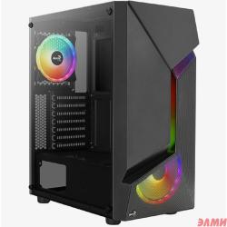 Корпус MidiTower AEROCOOL SCAPE-G-BK-V2 black (ATX, без БП, FRGB, USB2.0+USB3.2) (4711099471546)