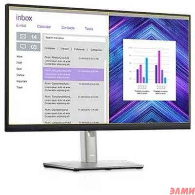 LCD Dell 23.8" P2422H черный {IPS 1920x1080 60Hz 5ms 178/178 250cd 1000:1 8bit(6bit+FRC) D-Sub HDMI1.4 DisplayPort1.2 4xUSB3.2 Pivot VESA}(отгр