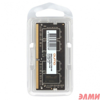QUMO DDR4 SODIMM 8GB QUM4S-8G2666P19 PC4-21300, 2666MHz