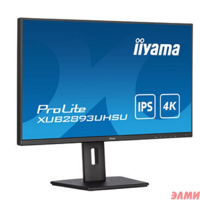 LCD IIYAMA 28" XUB2893UHSU-B5 {IPS 3840x2160 60hz 3ms 178/178 300cd 1000:1 10bit(8bit+FRC) HDMI2.0 DisplayPort1.2 2xUSB2.0 2xUDB3.0 2x2W Pivot VESA}